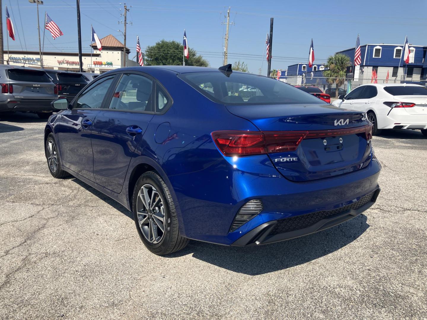 2023 BLUE /Black Kia Forte (3KPF24AD6PE) , located at 1842 Wirt Road, Houston, TX, 77055, (713) 973-3903, 29.805330, -95.484787 - Photo#2