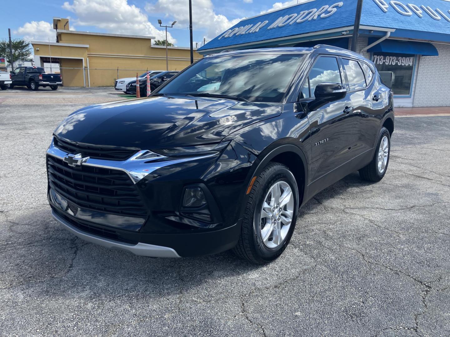 2022 Black /Black Chevrolet Blazer 2LT (3GNKBCR45NS) with an 2.0L L4 DOHC 16 TURBO engine, 9A transmission, located at 1842 Wirt Road, Houston, TX, 77055, (713) 973-3903, 29.805330, -95.484787 - Photo#0