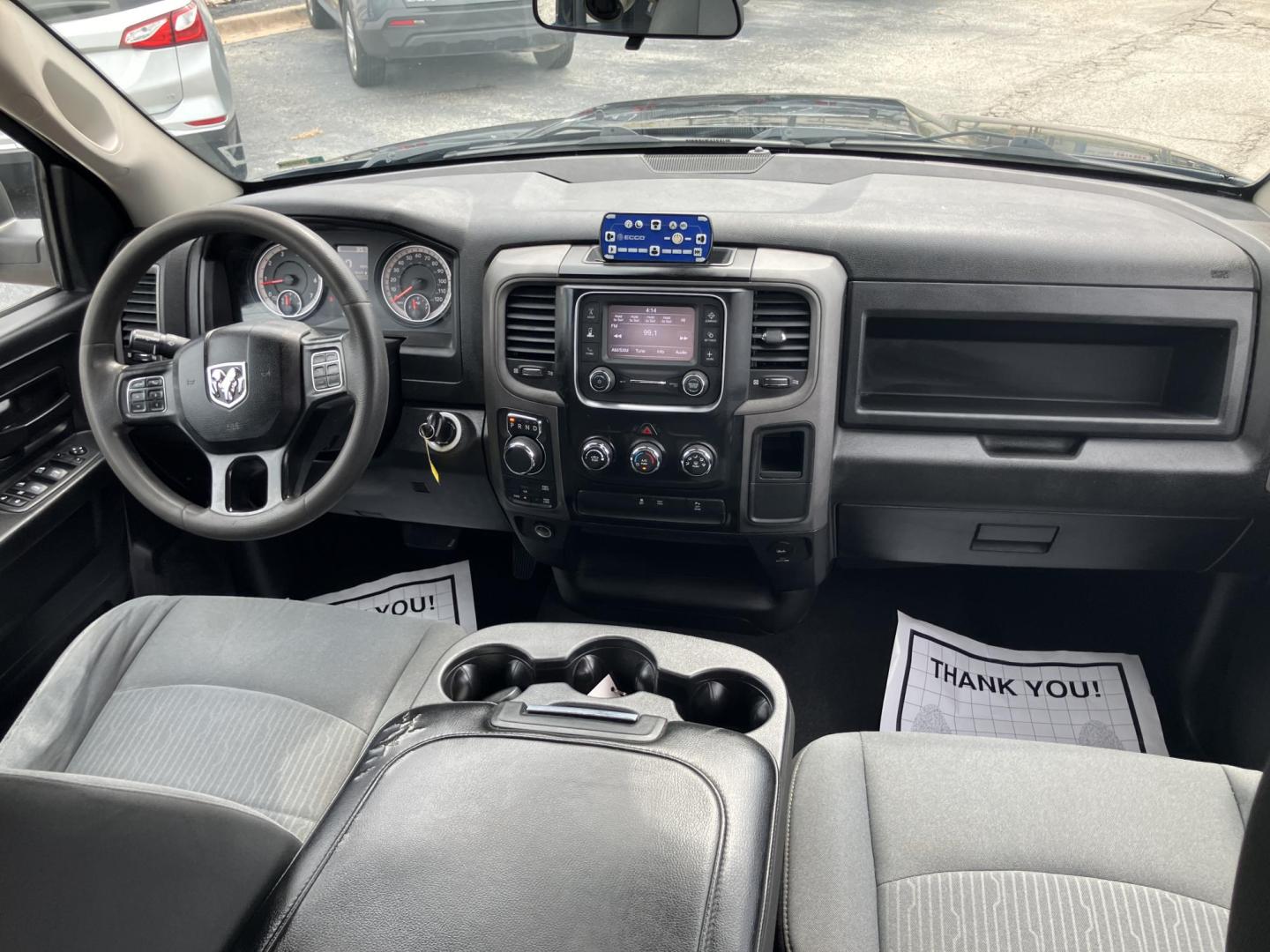 2021 Black /Gray RAM 1500 Classic Tradesman Quad Cab 4WD (1C6RR7FG6MS) with an 3.6L V6 DOHC 24V FFV engine, 8A transmission, located at 1842 Wirt Road, Houston, TX, 77055, (713) 973-3903, 29.805330, -95.484787 - Photo#16