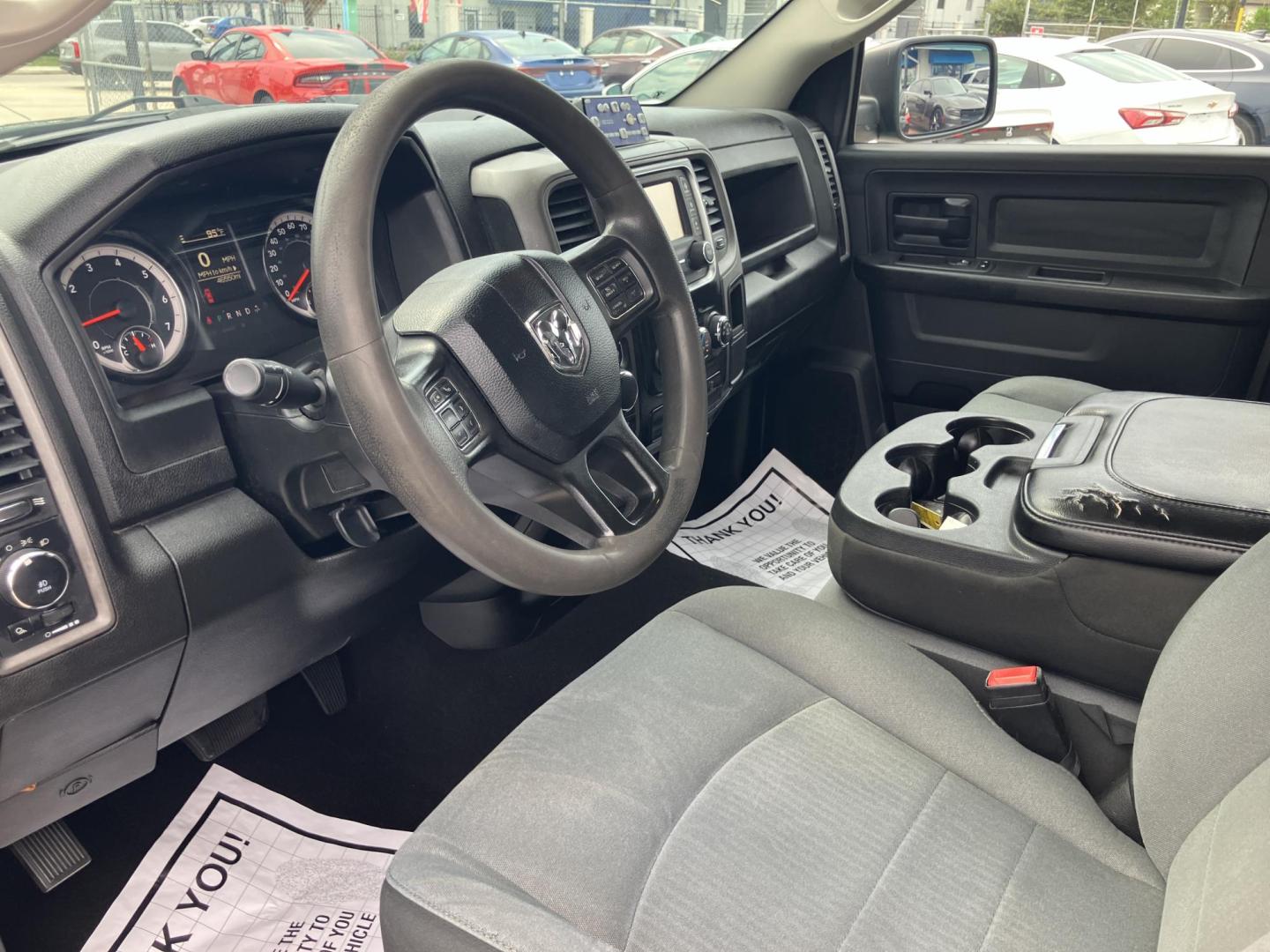 2021 Black /Gray RAM 1500 Classic Tradesman Quad Cab 4WD (1C6RR7FG6MS) with an 3.6L V6 DOHC 24V FFV engine, 8A transmission, located at 1842 Wirt Road, Houston, TX, 77055, (713) 973-3903, 29.805330, -95.484787 - Photo#8