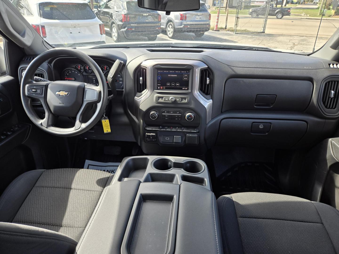 2020 White Chevrolet Silverado 1500 Work Truck Double Cab 4WD (1GCRYAEF8LZ) with an 5.3L V8 OHV 16V engine, 6A transmission, located at 1842 Wirt Road, Houston, TX, 77055, (713) 973-3903, 29.805330, -95.484787 - Photo#16